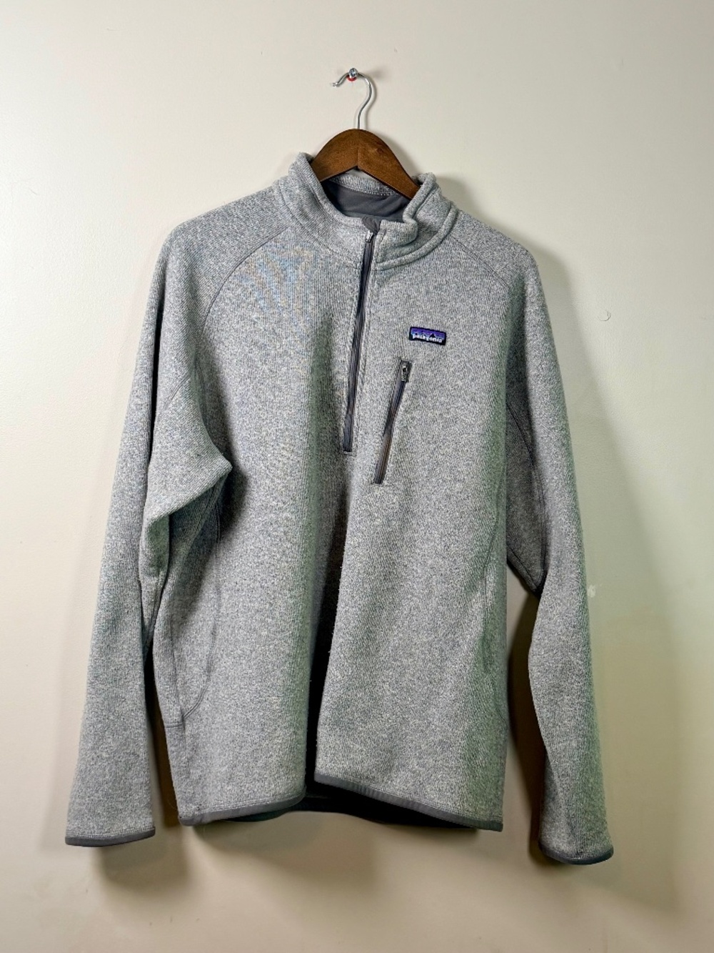 Patagonia Gray / Grey Better Sweater Fleece 1/4 Zip Pull Over (XXL)